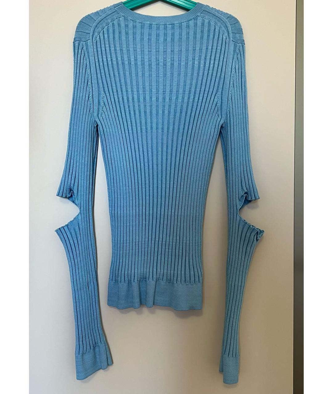 JIL SANDER Голубой вискозный джемпер / свитер, фото 8