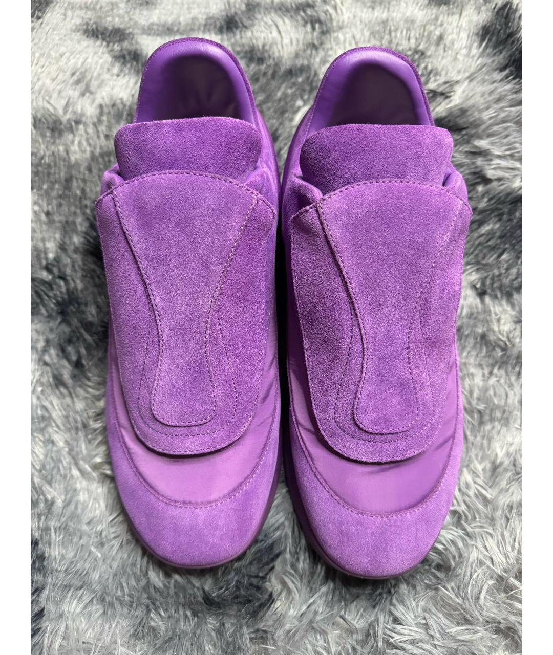 RAF SIMONS Фиолетовые замшевые низкие кроссовки / кеды, фото 2