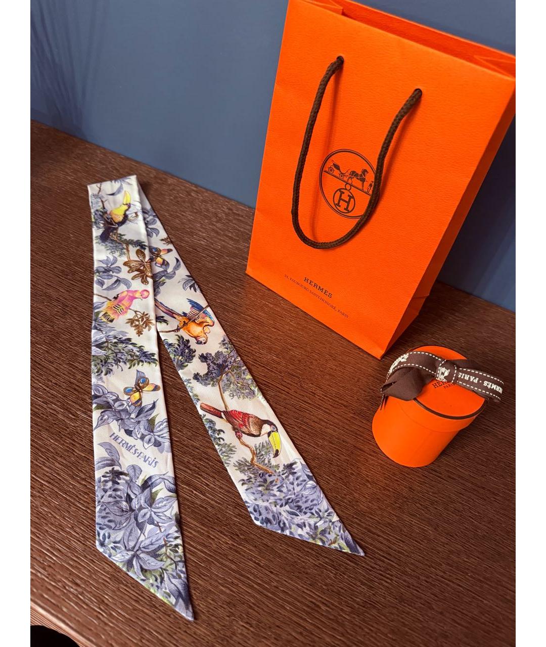 HERMES Мульти шелковый платок, фото 3