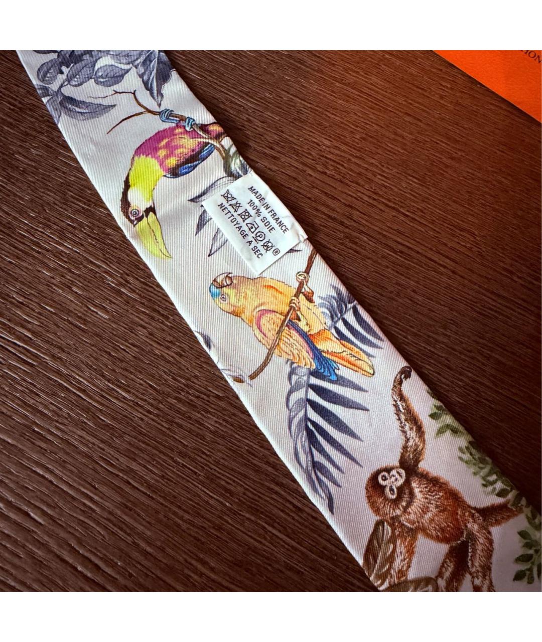 HERMES Мульти шелковый платок, фото 5
