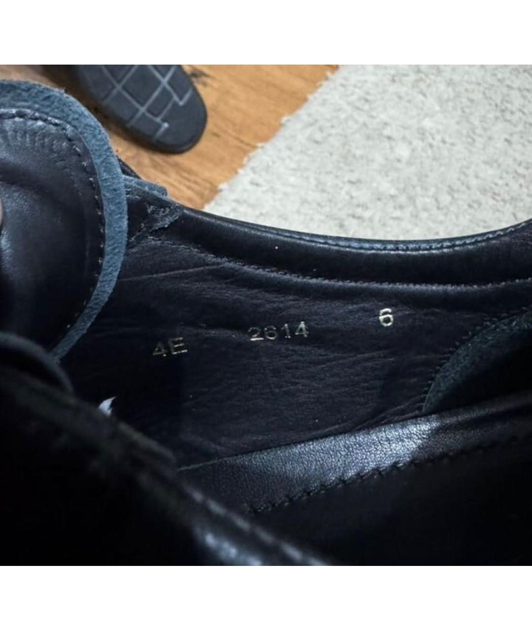 PRADA Темно-синие кожаные кроссовки, фото 5