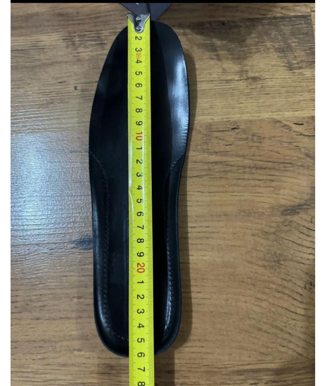 PRADA Темно-синие кожаные низкие кроссовки / кеды, фото 6