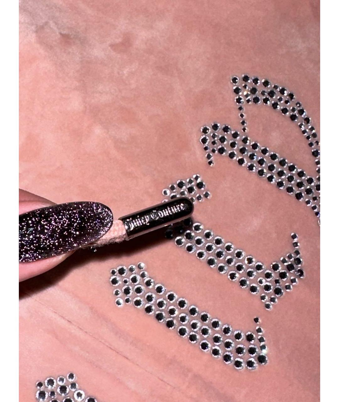 JUICY COUTURE Розовый велюровый костюм с брюками, фото 6