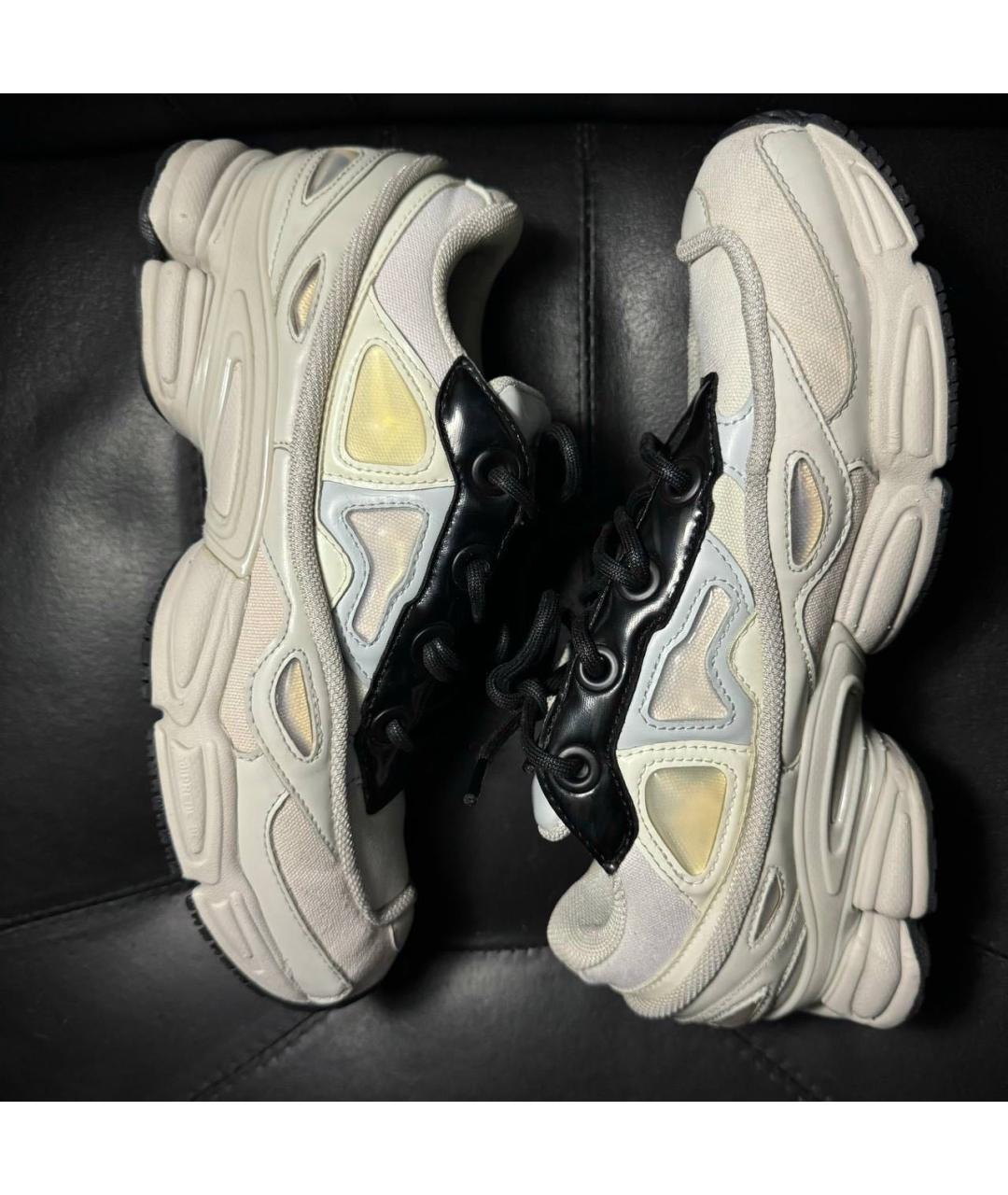 ADIDAS X RAF SIMONS Белые текстильные низкие кроссовки / кеды, фото 4