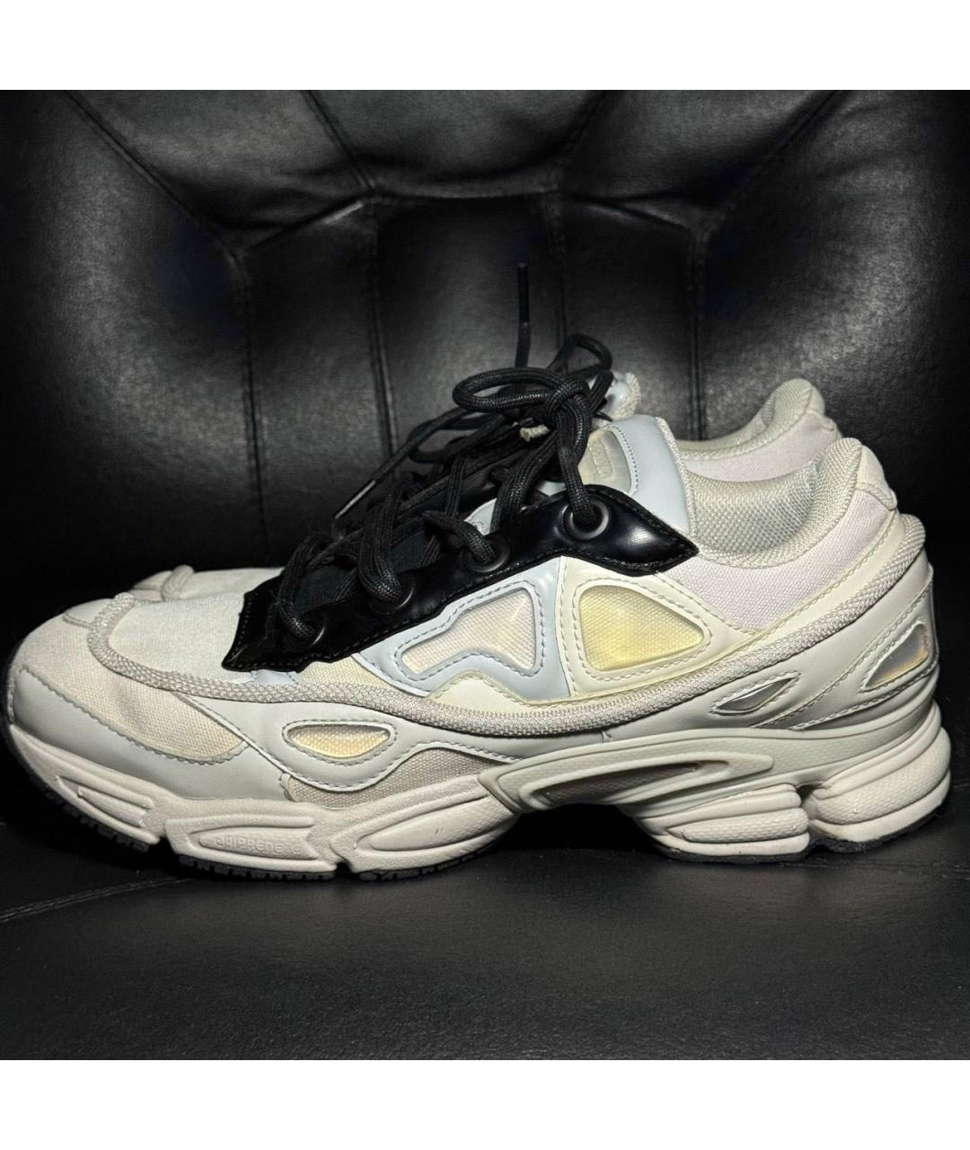 ADIDAS X RAF SIMONS Белые текстильные низкие кроссовки / кеды, фото 3