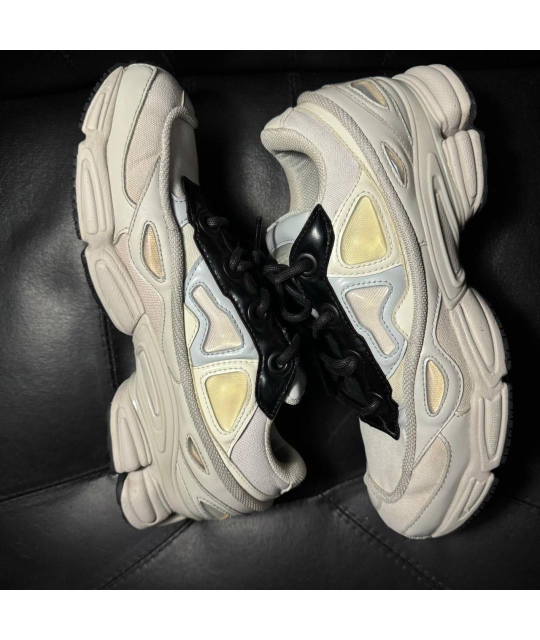 ADIDAS X RAF SIMONS Белые текстильные низкие кроссовки / кеды, фото 5