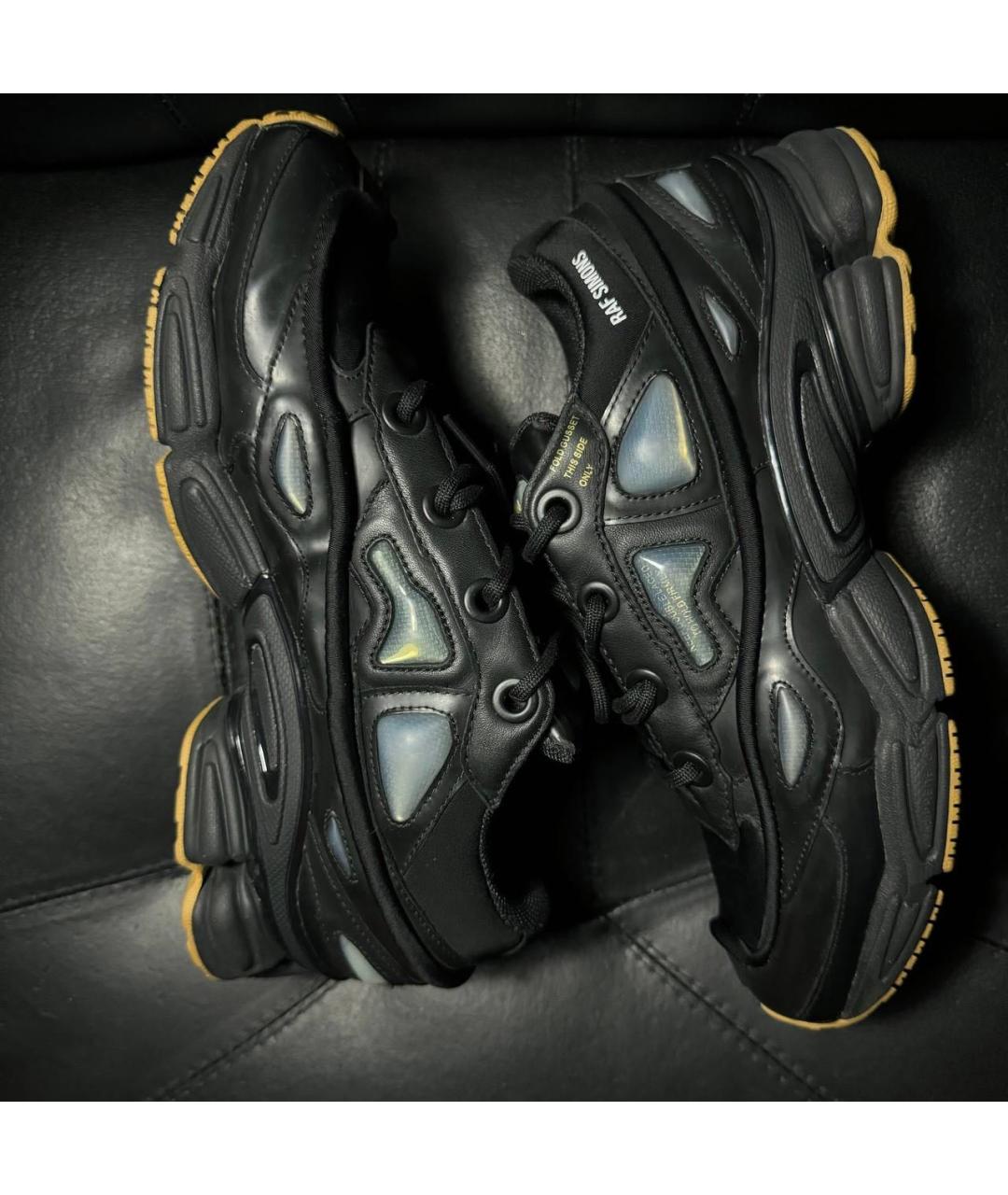 ADIDAS X RAF SIMONS Черные текстильные низкие кроссовки / кеды, фото 4