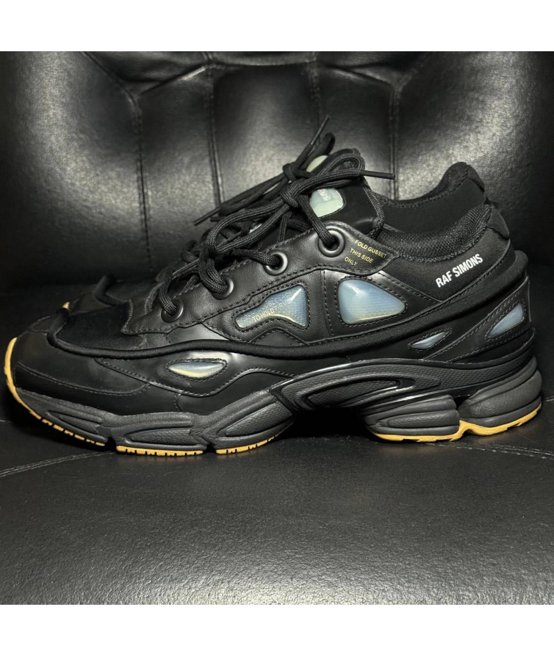 ADIDAS X RAF SIMONS Черные текстильные низкие кроссовки / кеды, фото 3