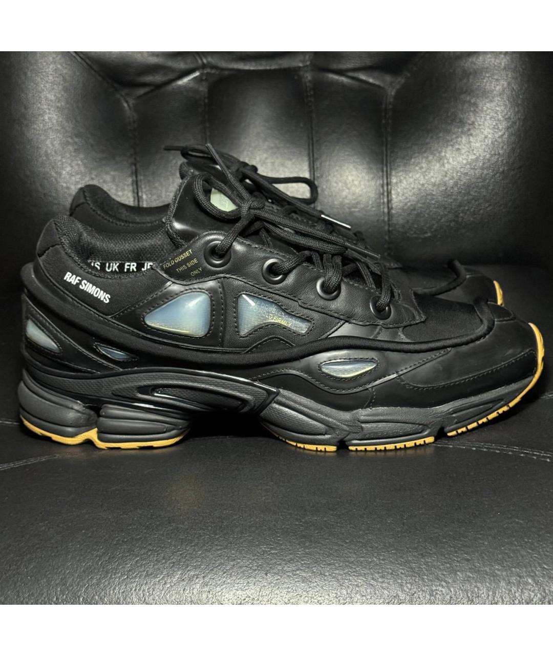 ADIDAS X RAF SIMONS Черные текстильные низкие кроссовки / кеды, фото 9