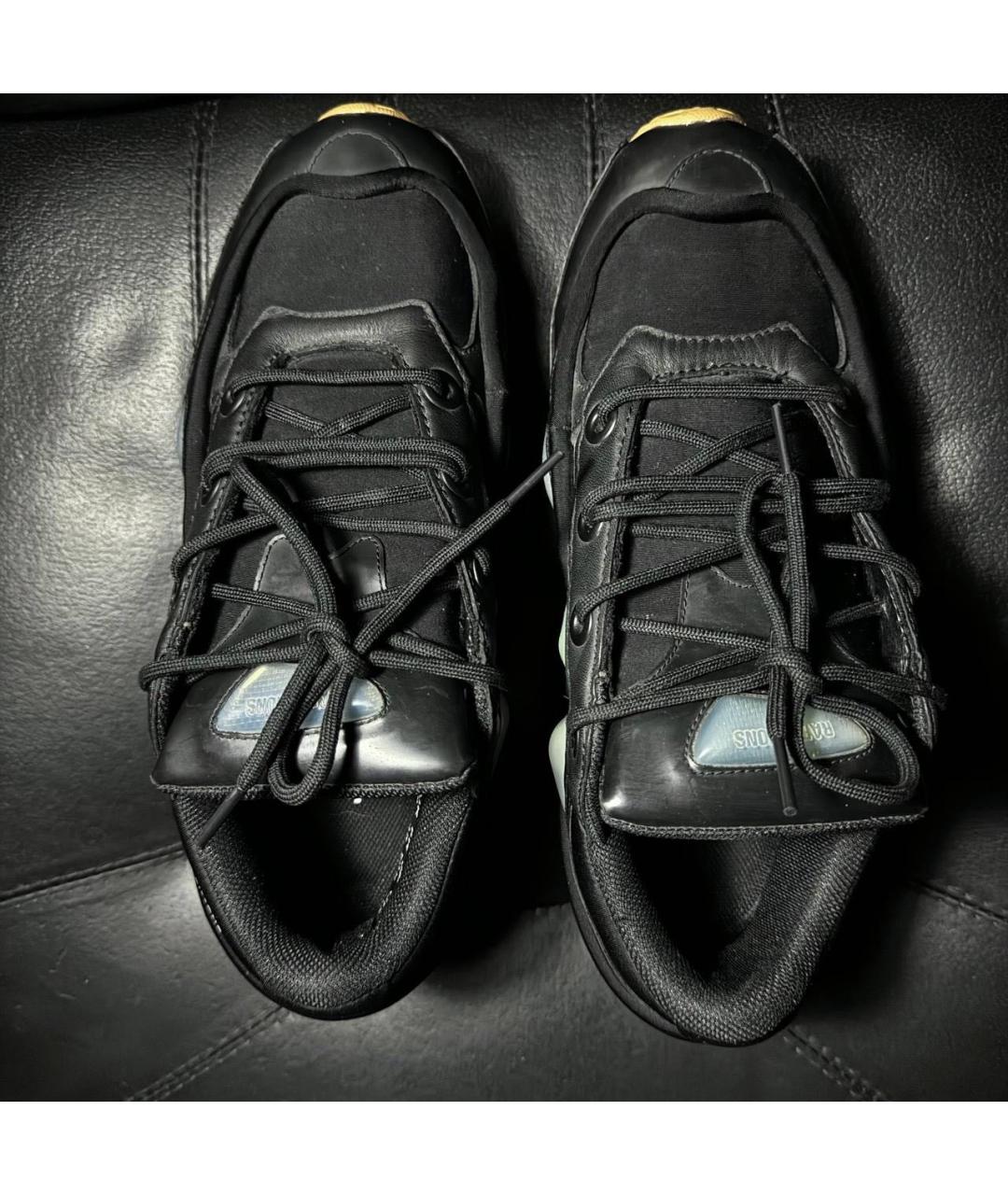 ADIDAS X RAF SIMONS Черные текстильные низкие кроссовки / кеды, фото 7