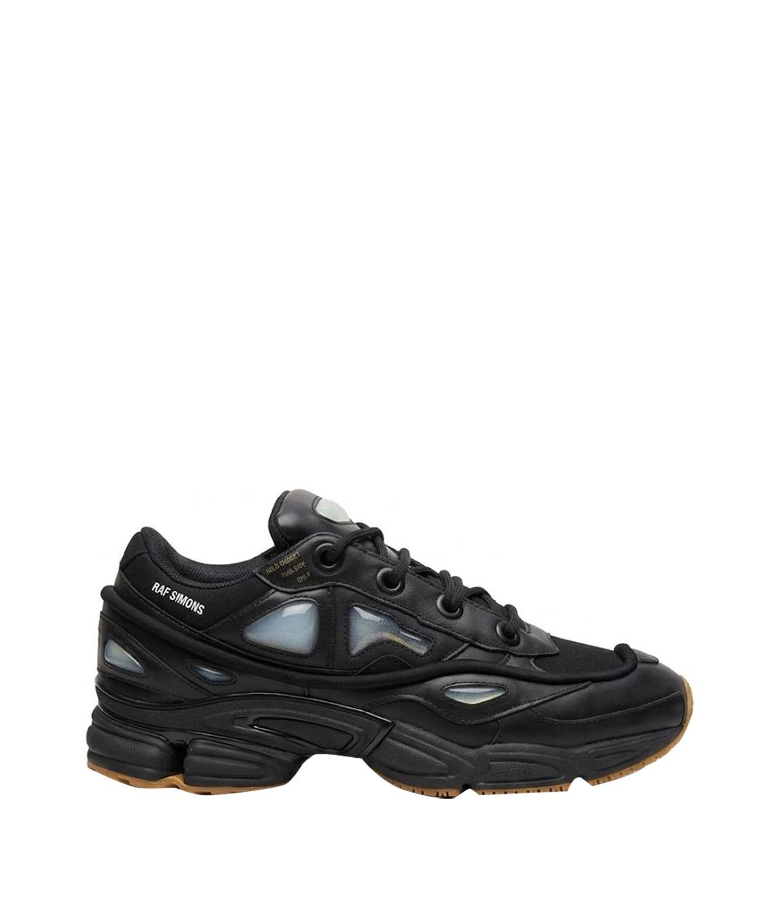 ADIDAS X RAF SIMONS Черные текстильные низкие кроссовки / кеды, фото 1