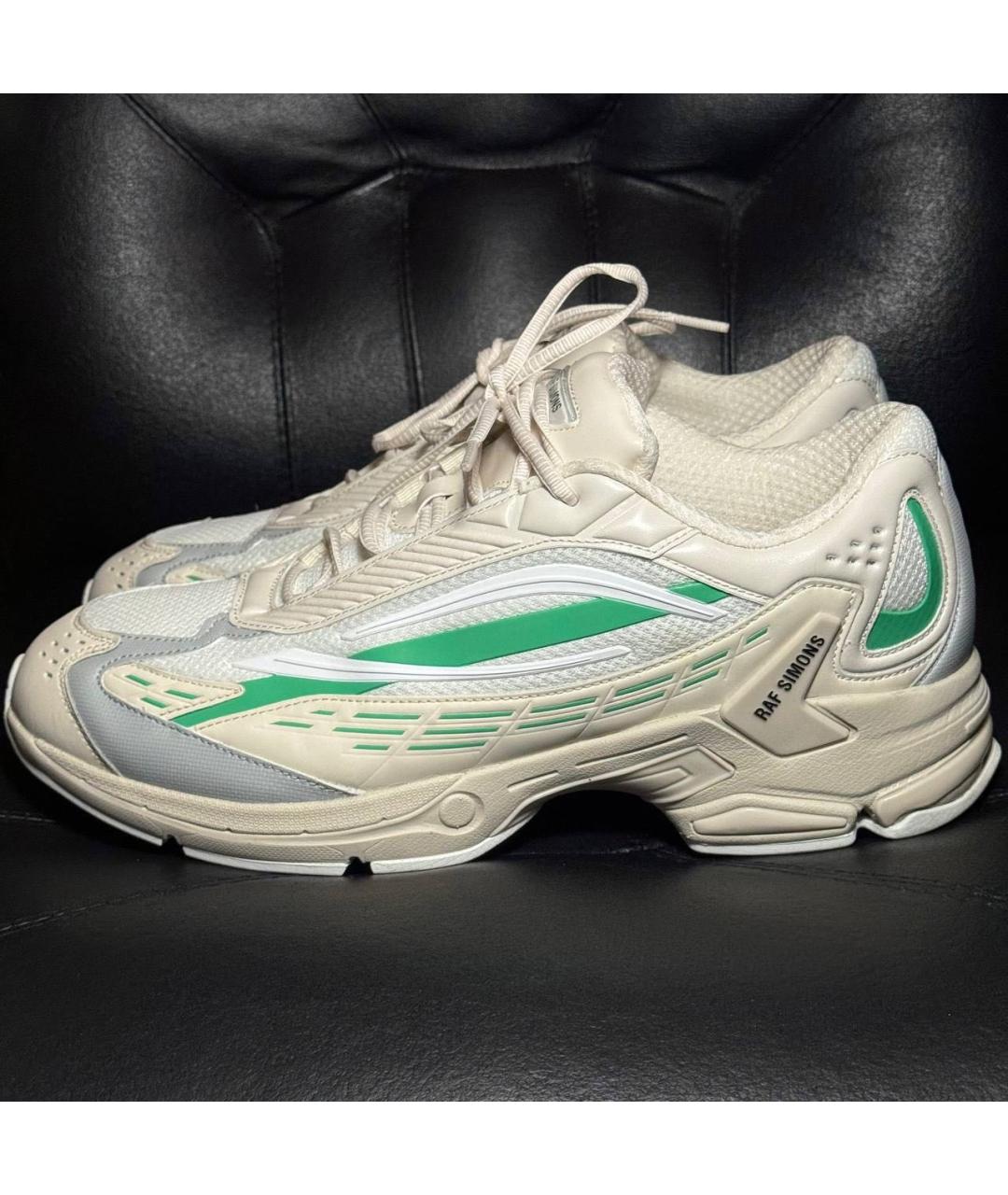 ADIDAS X RAF SIMONS Белые текстильные низкие кроссовки / кеды, фото 3