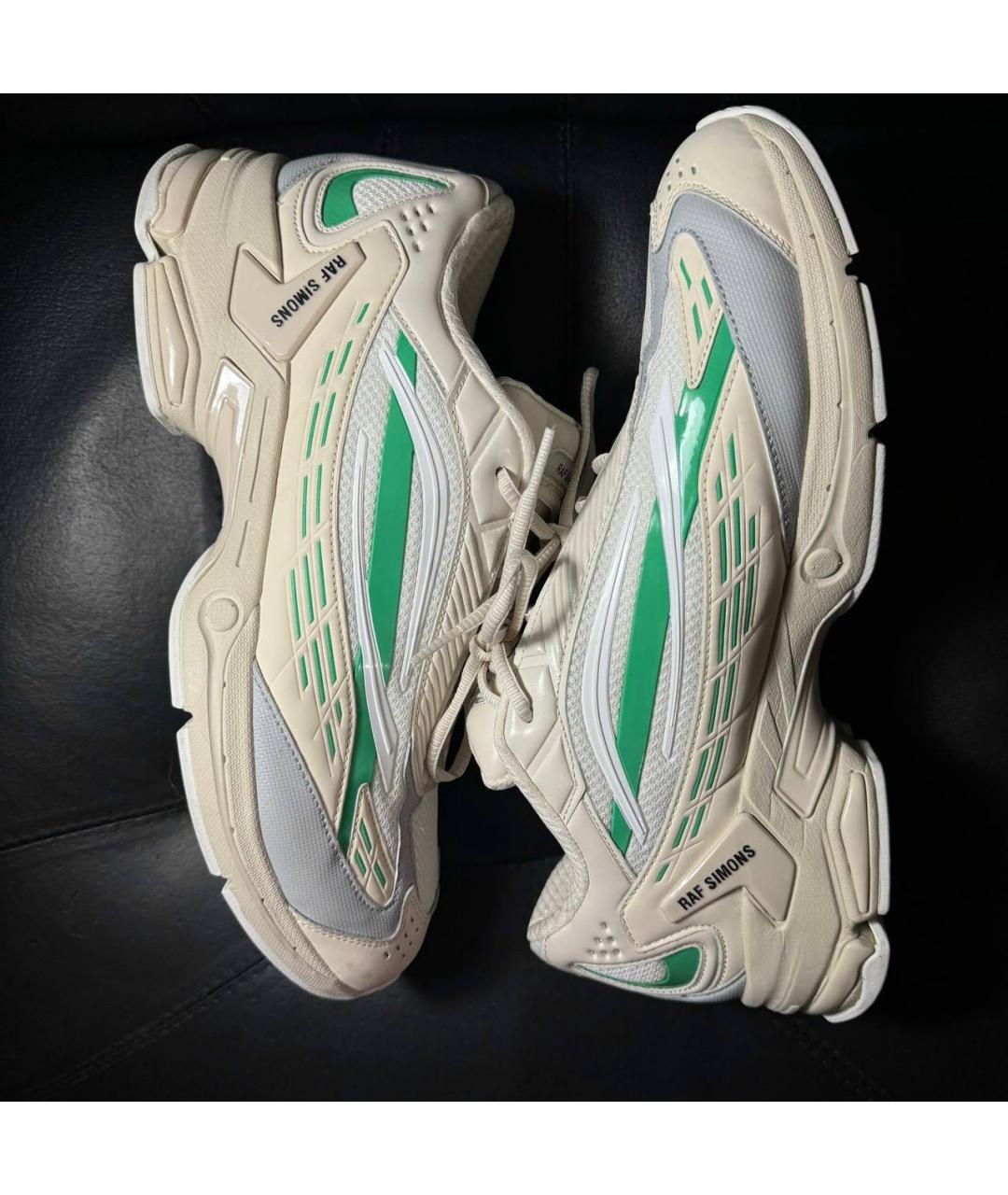 ADIDAS X RAF SIMONS Белые текстильные низкие кроссовки / кеды, фото 4