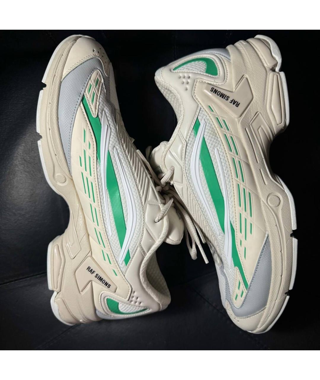 ADIDAS X RAF SIMONS Белые текстильные низкие кроссовки / кеды, фото 5