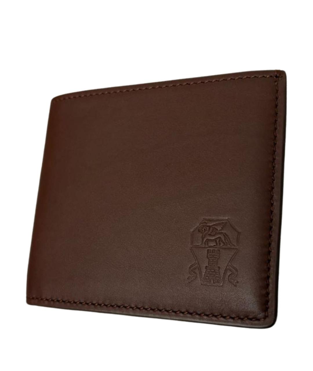 BRUNELLO CUCINELLI Коричневый кожаный кошелек, фото 1