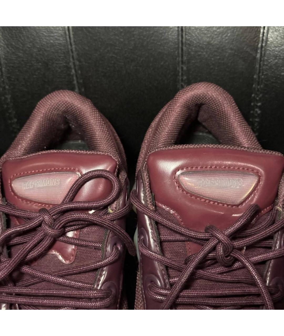 ADIDAS X RAF SIMONS Бордовые текстильные кроссовки, фото 8