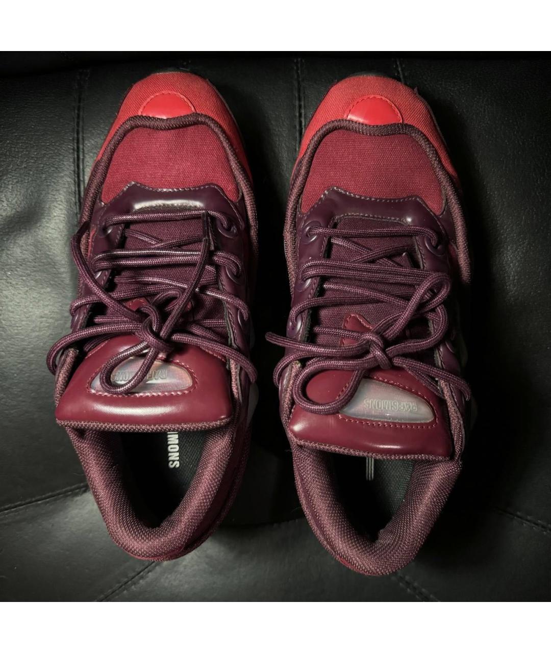 ADIDAS X RAF SIMONS Бордовые текстильные кроссовки, фото 7