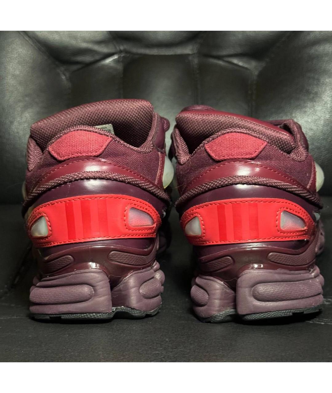 ADIDAS X RAF SIMONS Бордовые текстильные кроссовки, фото 2