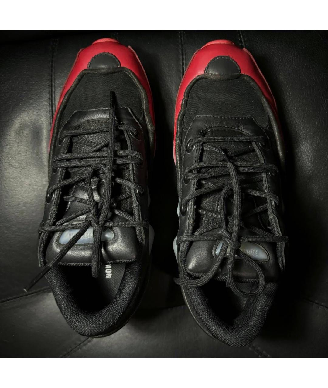 ADIDAS X RAF SIMONS Бордовые текстильные низкие кроссовки / кеды, фото 7