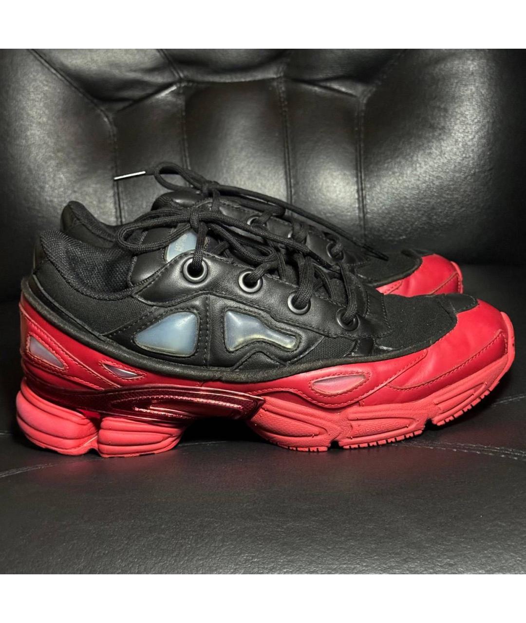 ADIDAS X RAF SIMONS Бордовые текстильные низкие кроссовки / кеды, фото 9