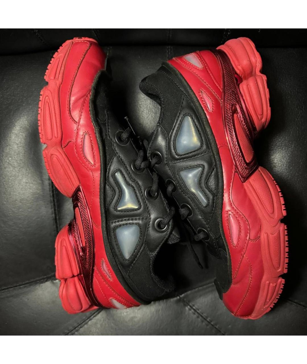 ADIDAS X RAF SIMONS Бордовые текстильные кроссовки, фото 4