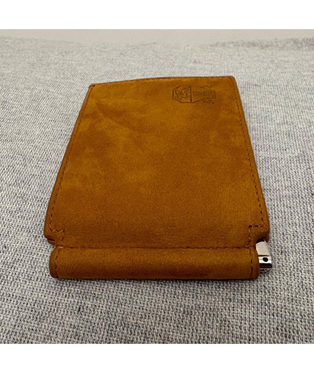 BRUNELLO CUCINELLI Коричневый замшевый кошелек, фото 3