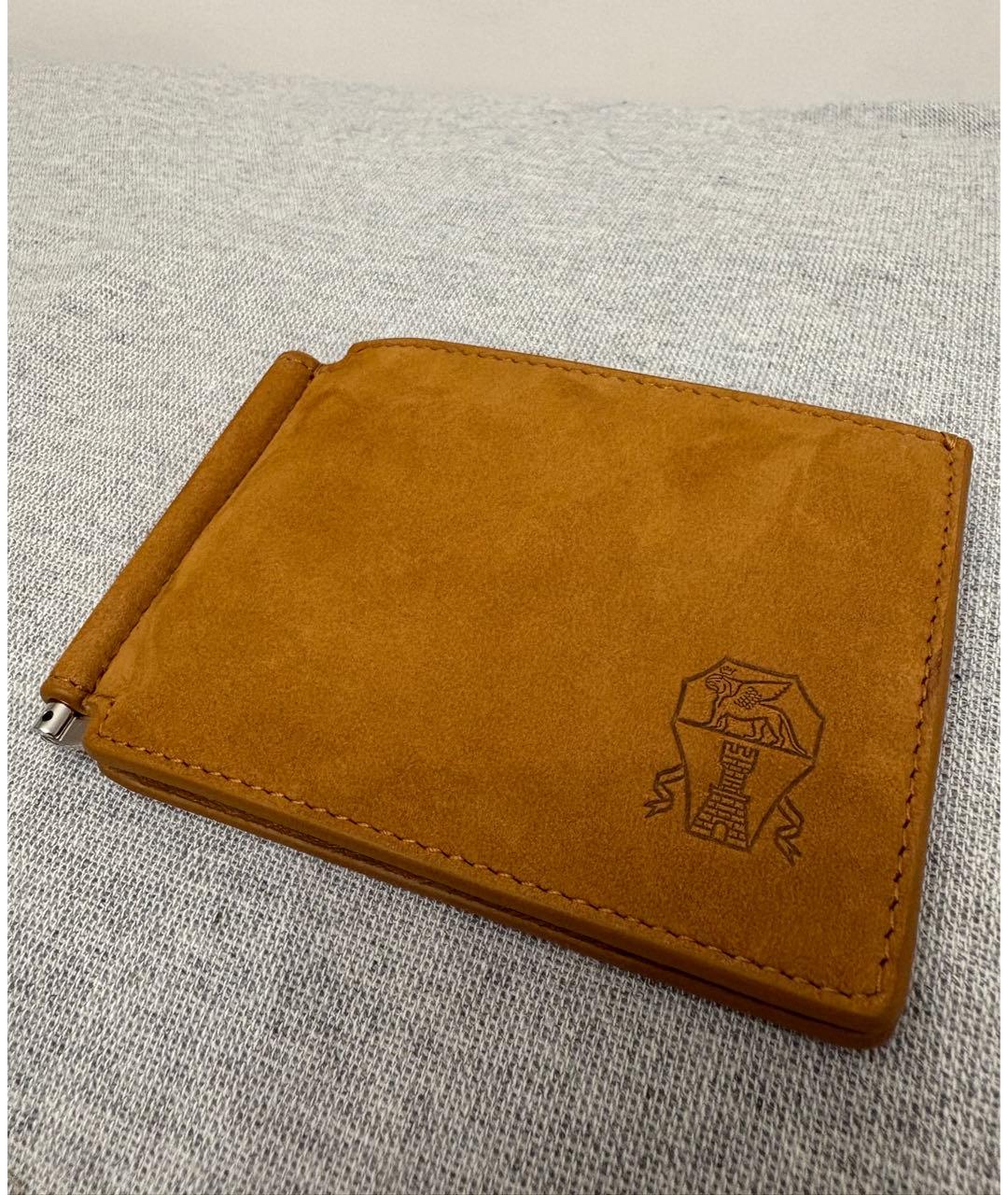 BRUNELLO CUCINELLI Коричневый замшевый кошелек, фото 9