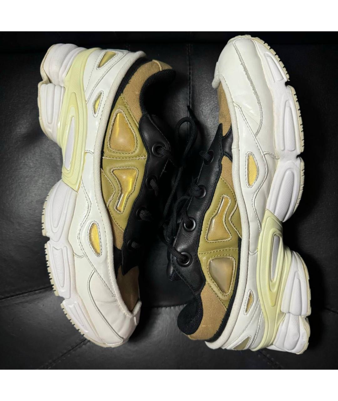 ADIDAS X RAF SIMONS Белые кожаные низкие кроссовки / кеды, фото 5