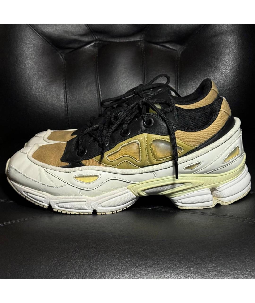 ADIDAS X RAF SIMONS Белые кожаные низкие кроссовки / кеды, фото 2