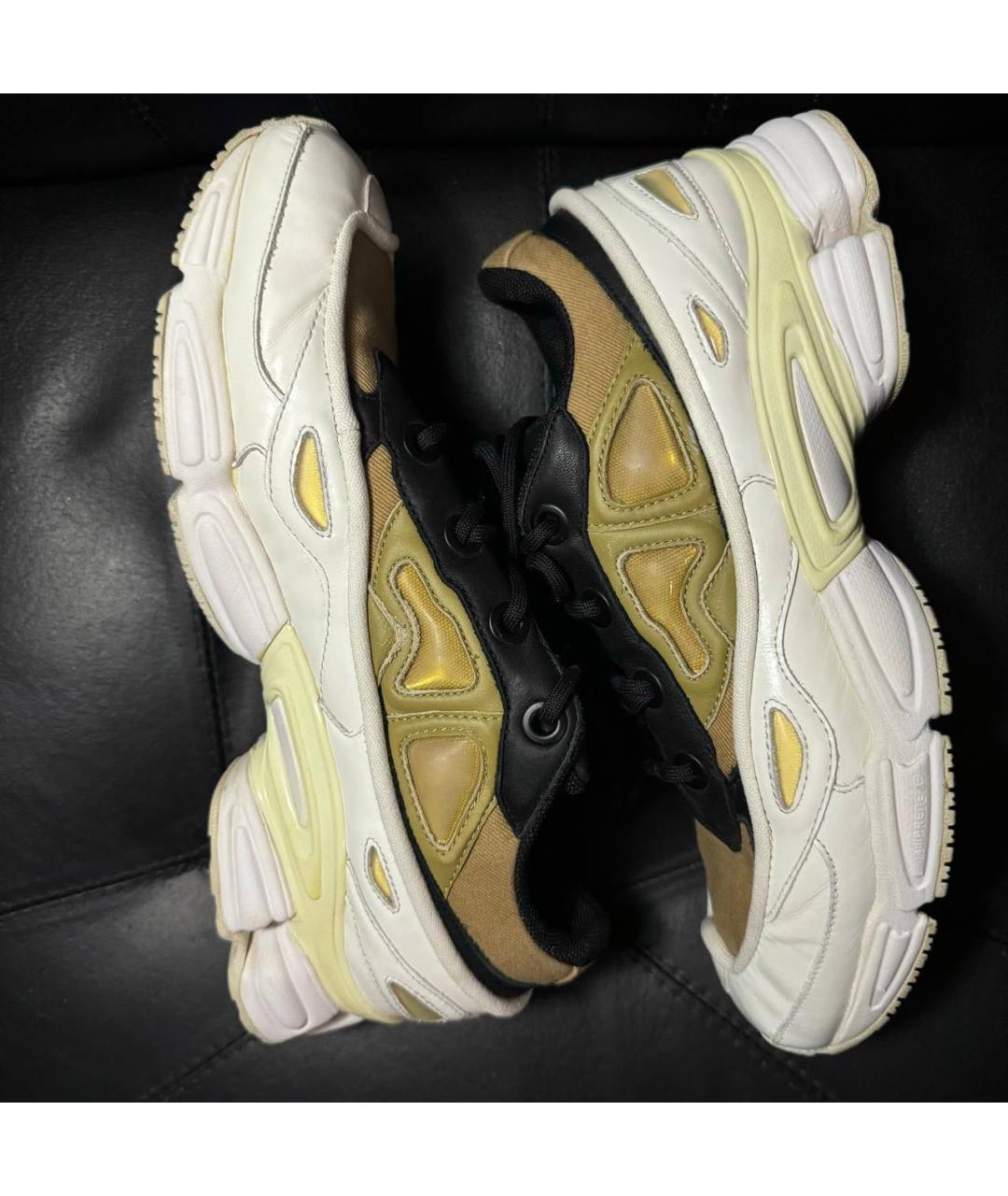 ADIDAS X RAF SIMONS Белые кожаные низкие кроссовки / кеды, фото 4