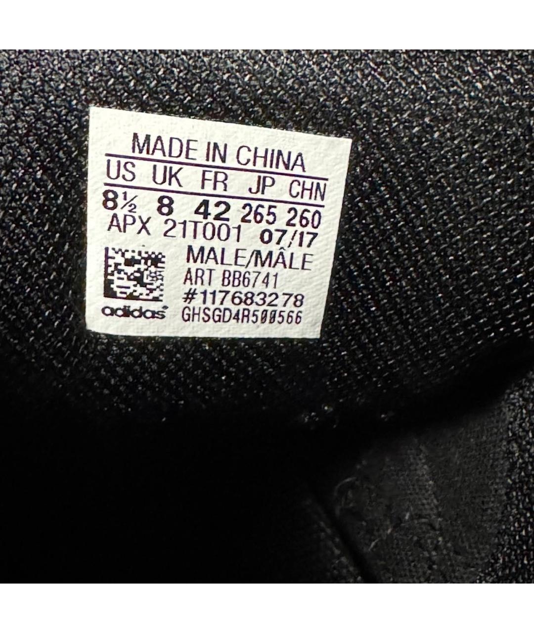 ADIDAS X RAF SIMONS Черные кожаные низкие кроссовки / кеды, фото 5