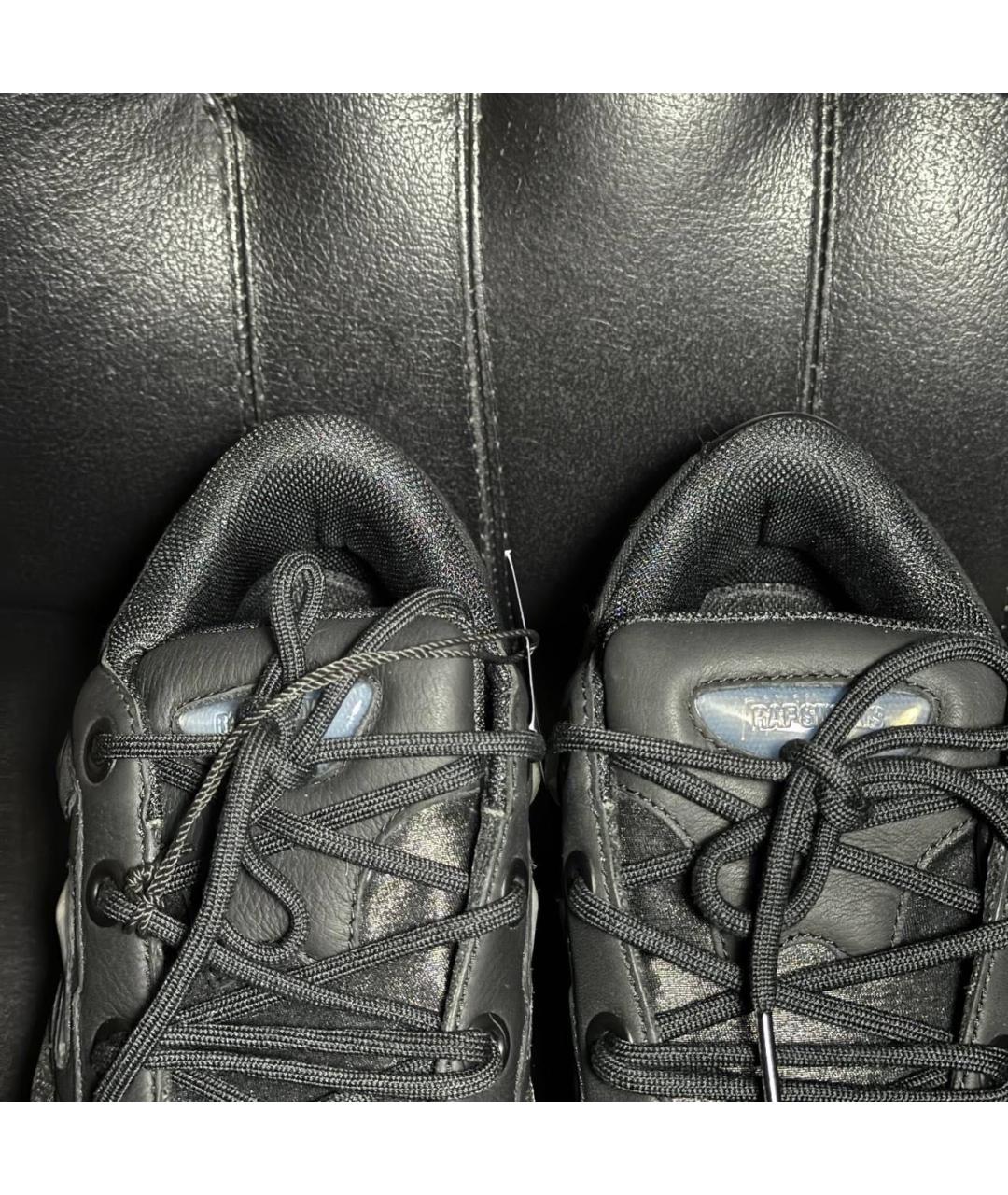 ADIDAS X RAF SIMONS Черные кожаные низкие кроссовки / кеды, фото 8
