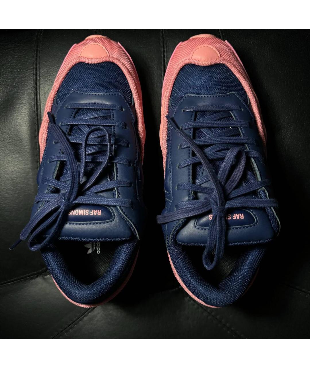 ADIDAS X RAF SIMONS Коралловые текстильные низкие кроссовки / кеды, фото 6