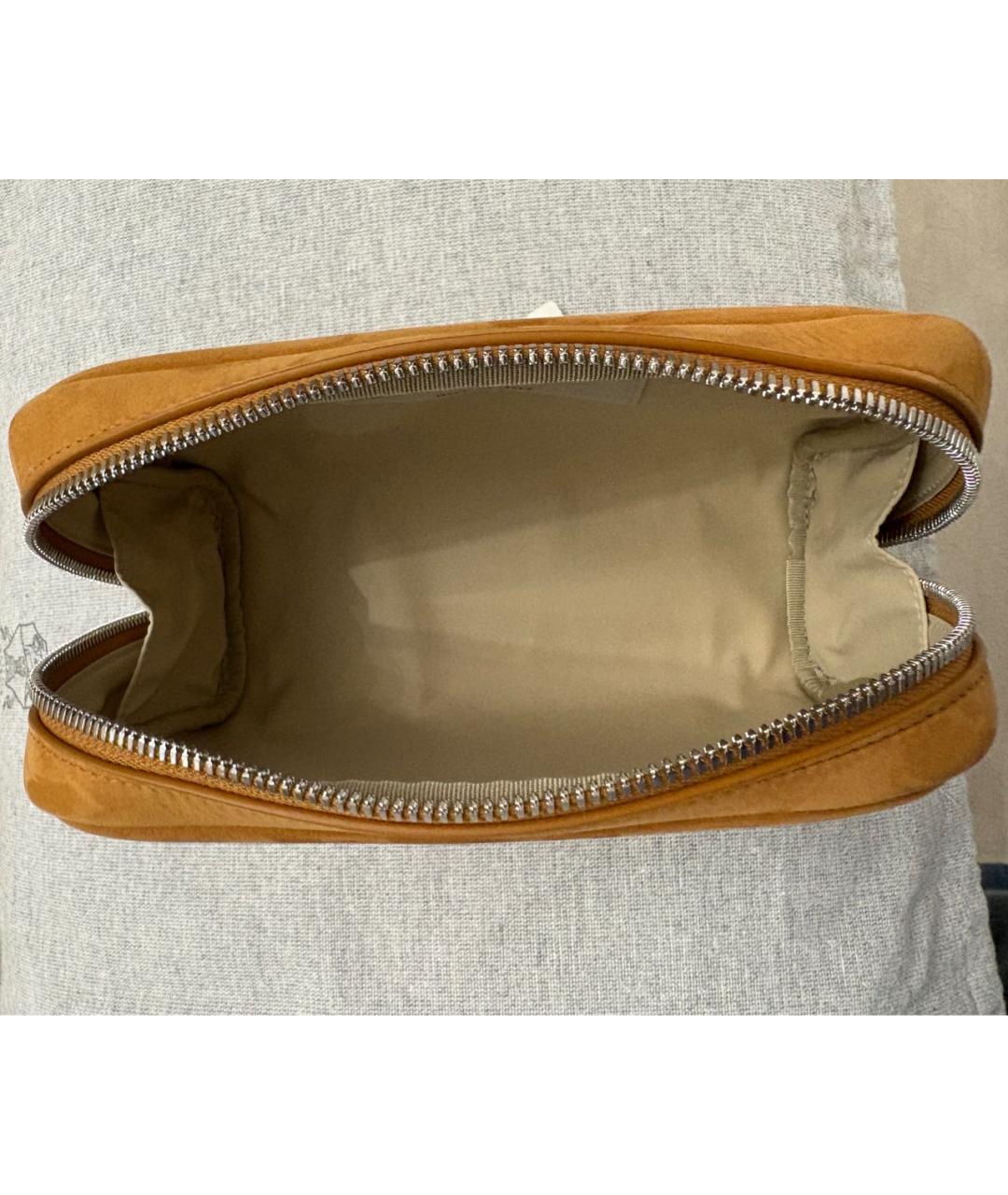 BRUNELLO CUCINELLI Коричневая замшевая барсетка, фото 6