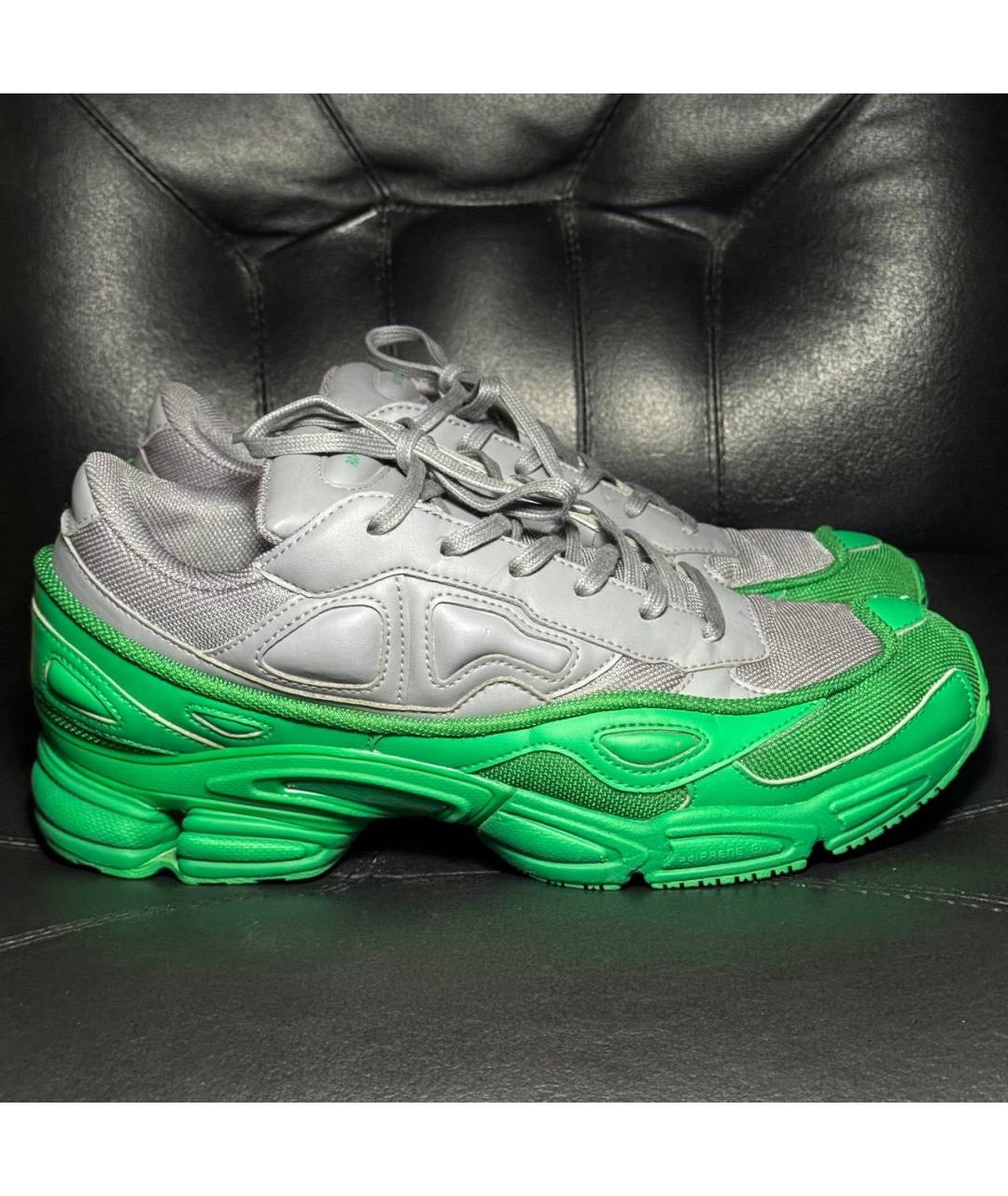 ADIDAS X RAF SIMONS Зеленые текстильные низкие кроссовки / кеды, фото 9