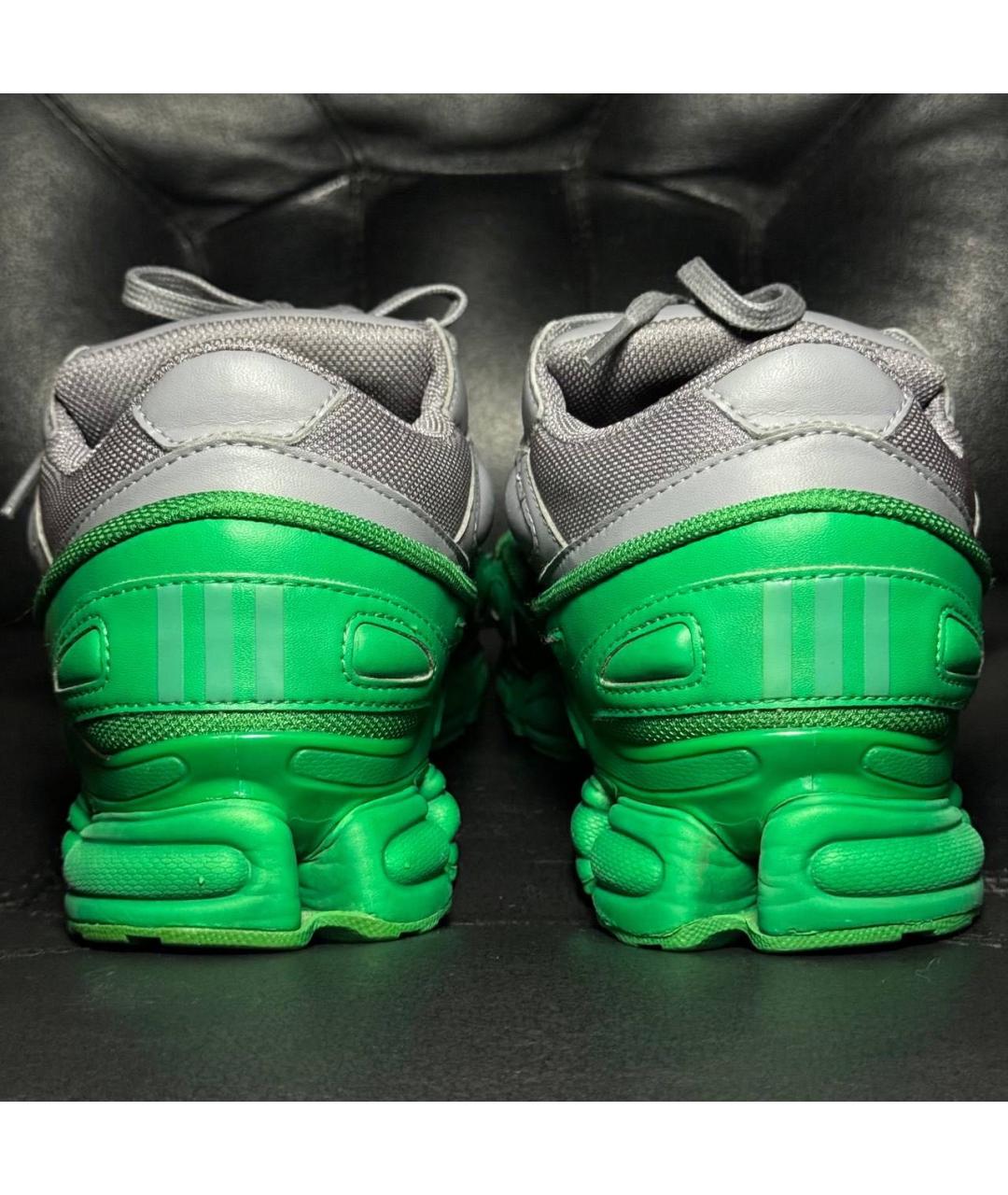 ADIDAS X RAF SIMONS Зеленые текстильные низкие кроссовки / кеды, фото 2