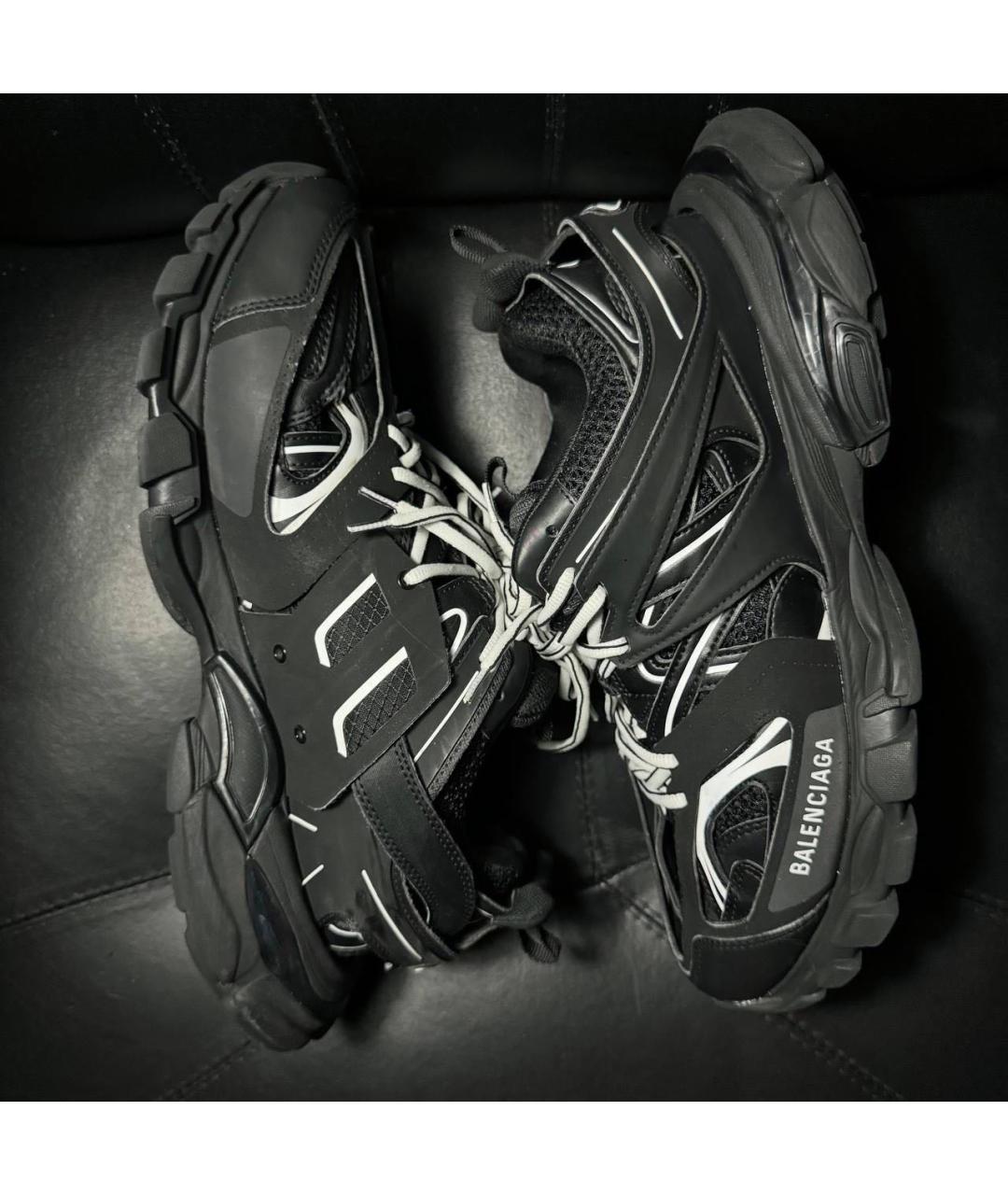 BALENCIAGA Черные текстильные низкие кроссовки / кеды, фото 5