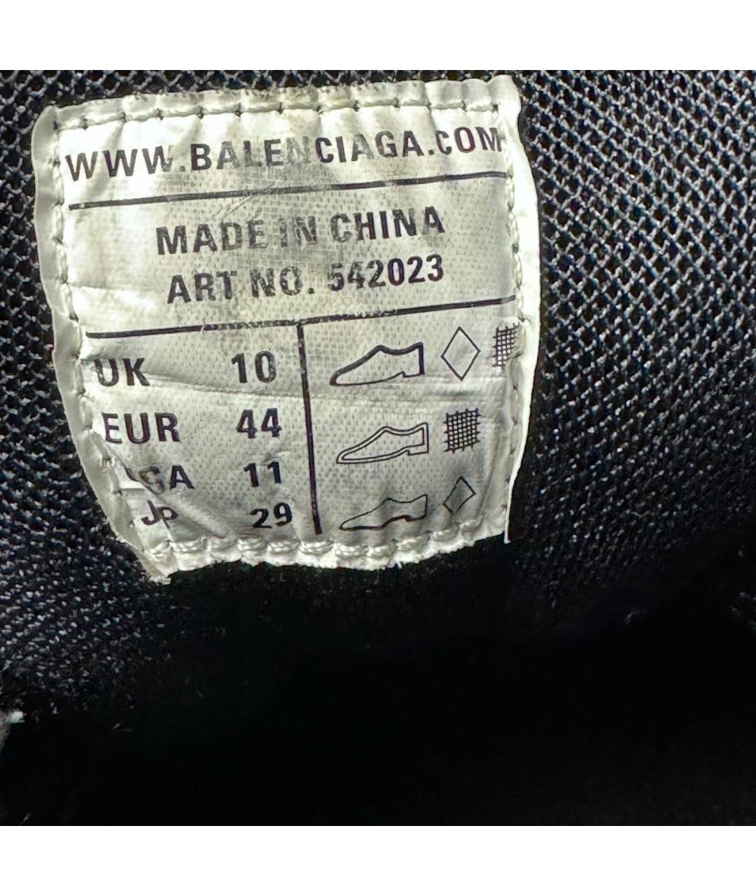 BALENCIAGA Черные текстильные низкие кроссовки / кеды, фото 6