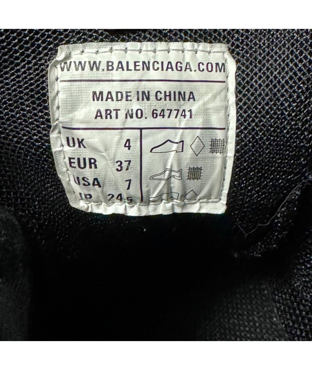 BALENCIAGA Черные текстильные кроссовки, фото 5