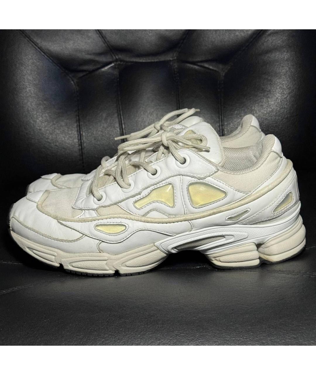 ADIDAS X RAF SIMONS Белые кожаные низкие кроссовки / кеды, фото 3