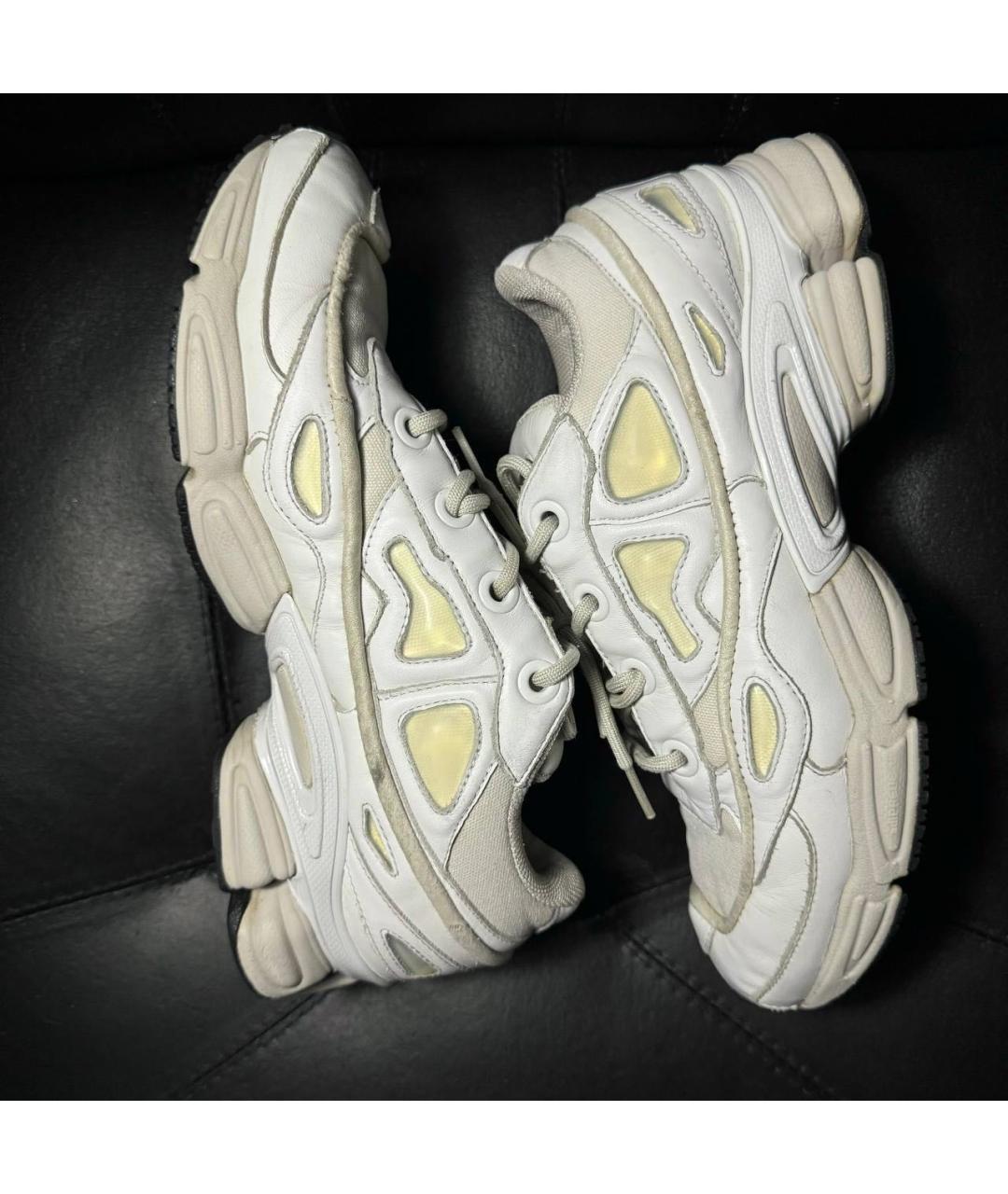 ADIDAS X RAF SIMONS Белые кожаные низкие кроссовки / кеды, фото 5