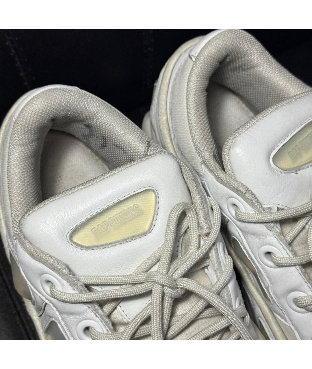 ADIDAS X RAF SIMONS Белые кожаные низкие кроссовки / кеды, фото 7