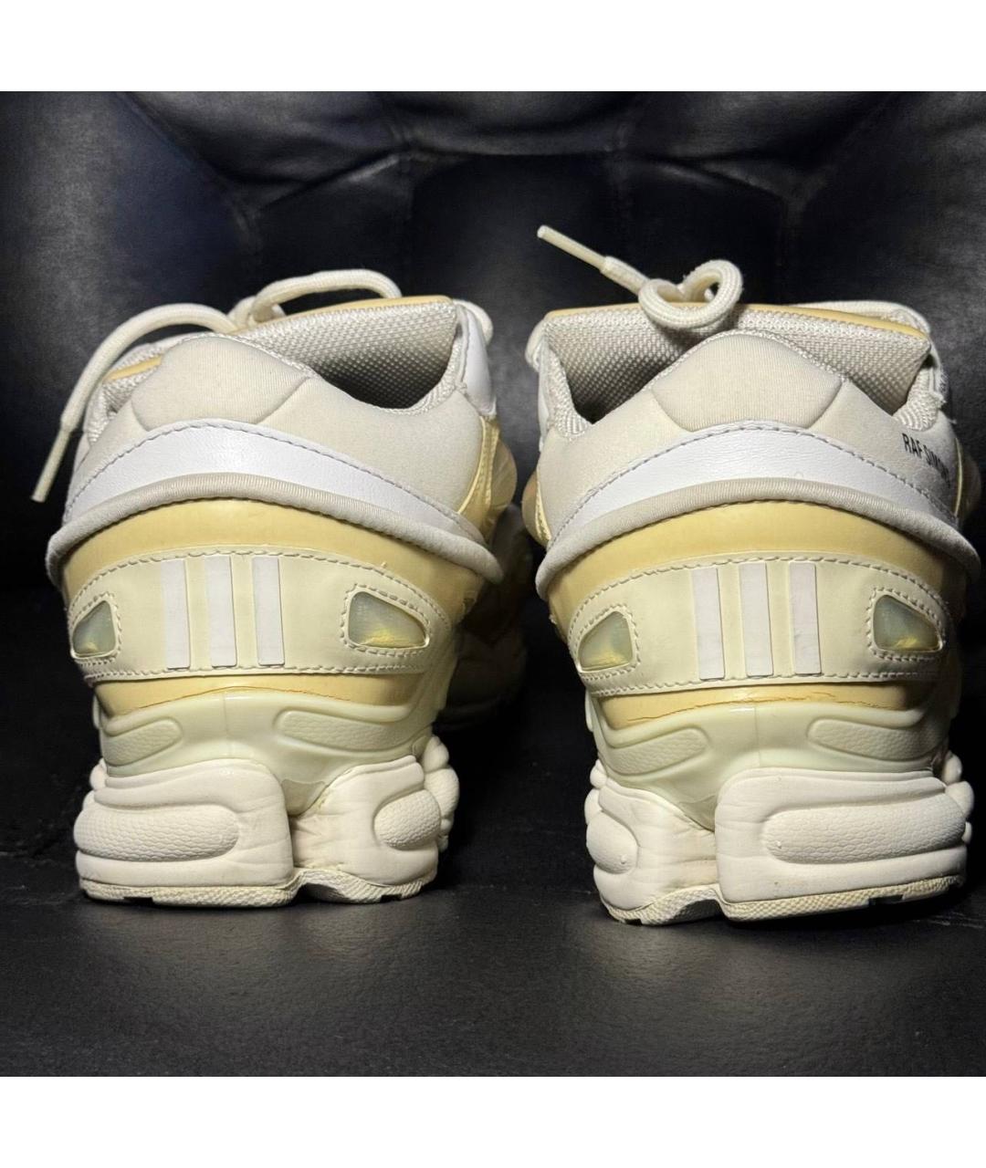 ADIDAS X RAF SIMONS Бежевые текстильные низкие кроссовки / кеды, фото 2