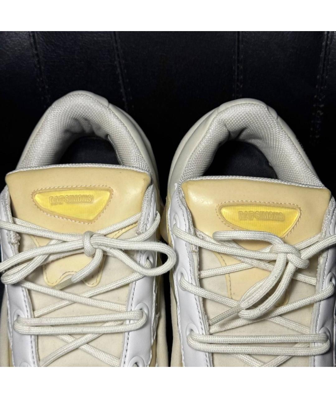 ADIDAS X RAF SIMONS Бежевые текстильные низкие кроссовки / кеды, фото 7