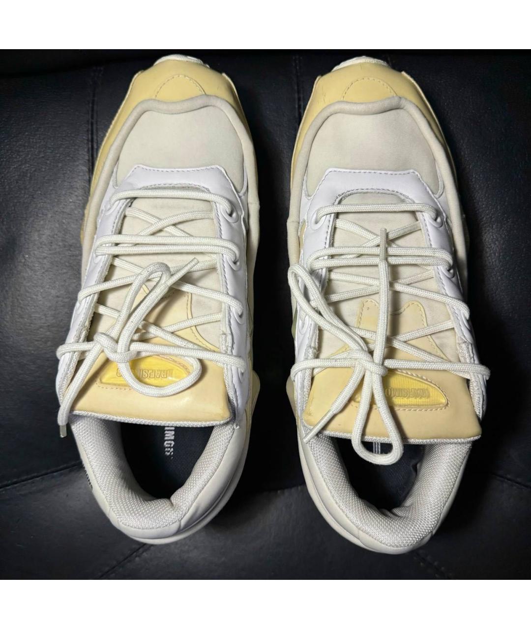 ADIDAS X RAF SIMONS Бежевые текстильные низкие кроссовки / кеды, фото 6