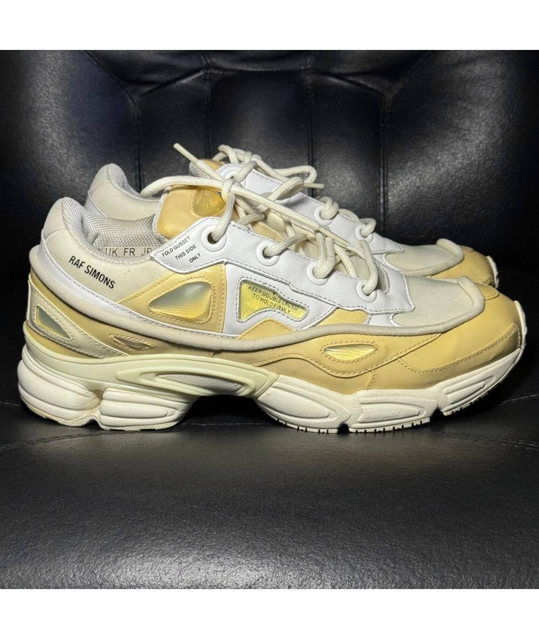 ADIDAS X RAF SIMONS Бежевые текстильные низкие кроссовки / кеды, фото 9