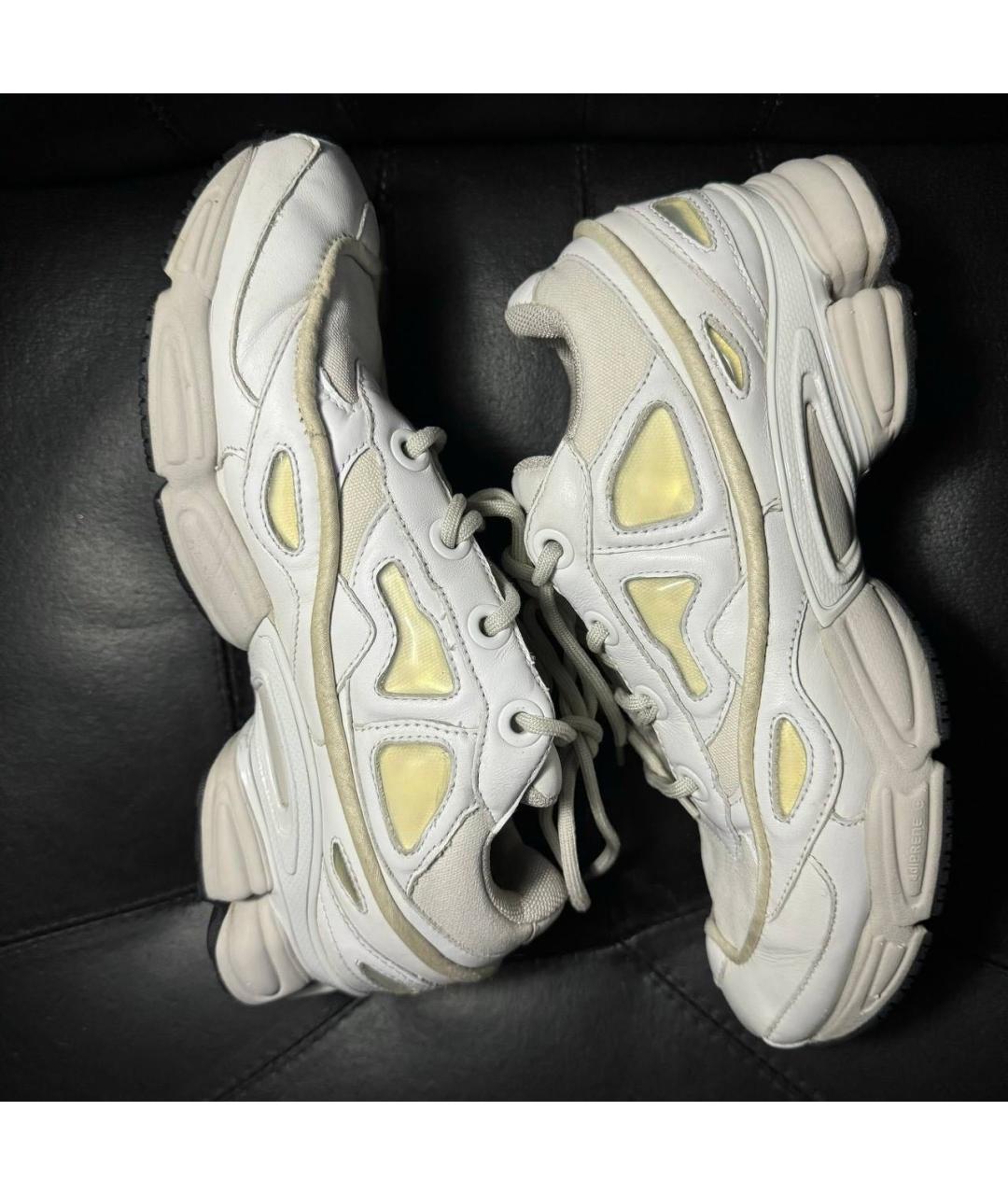 ADIDAS X RAF SIMONS Белые кожаные низкие кроссовки / кеды, фото 3