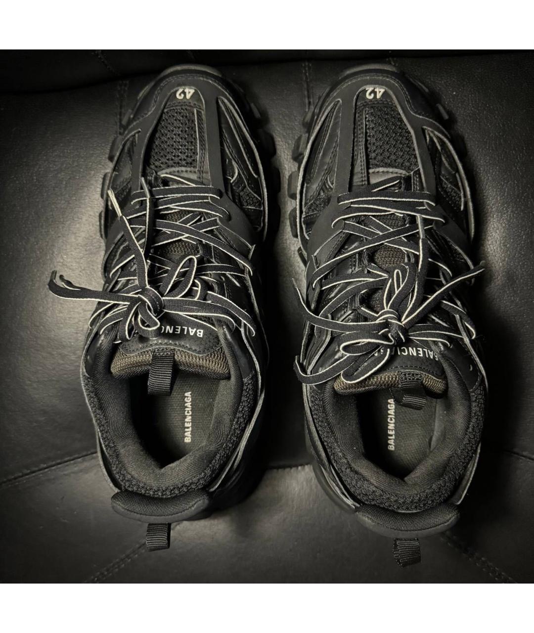 BALENCIAGA Черные текстильные низкие кроссовки / кеды, фото 6