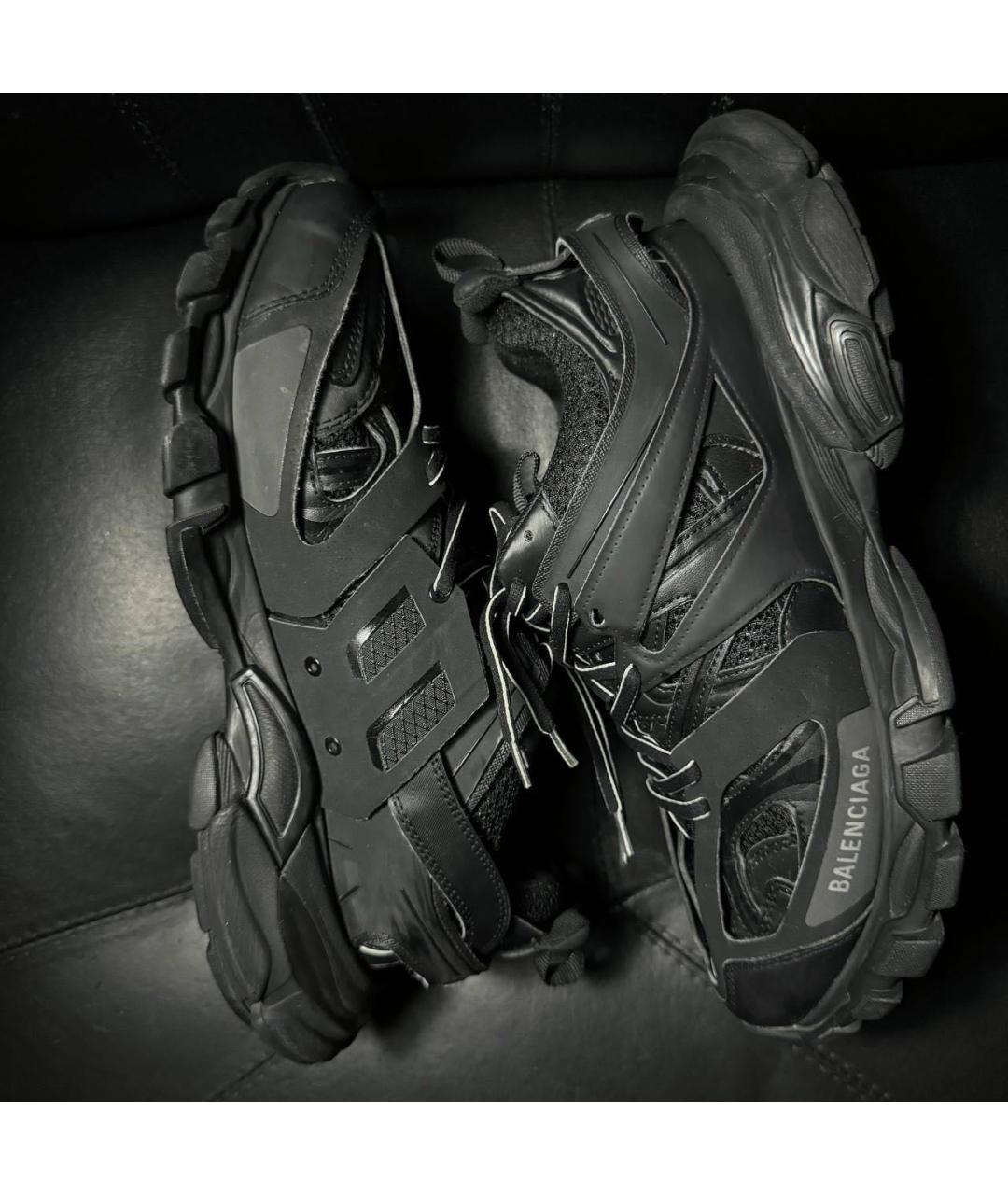 BALENCIAGA Черные текстильные низкие кроссовки / кеды, фото 5