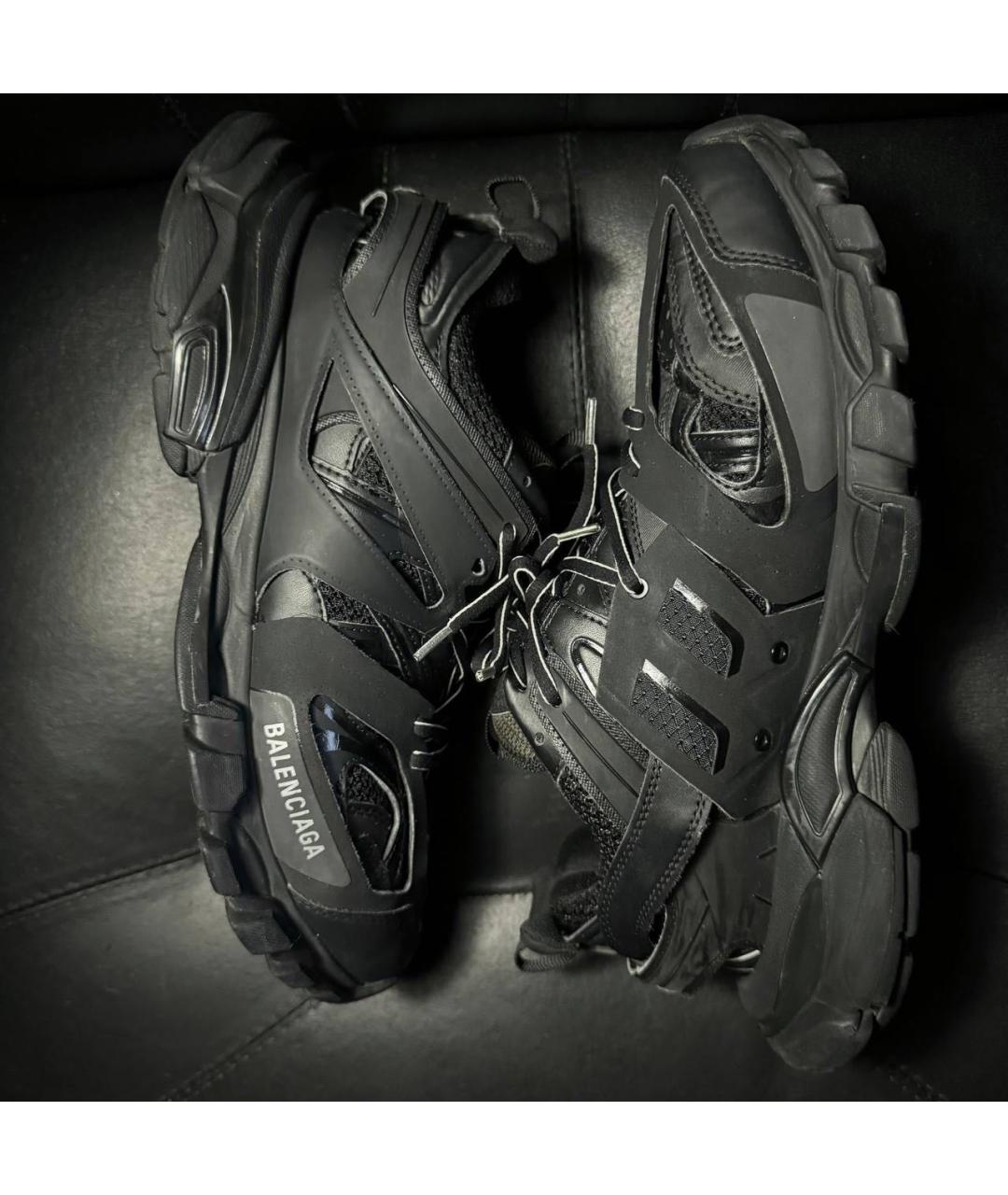 BALENCIAGA Черные текстильные низкие кроссовки / кеды, фото 4